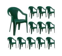 7house Pack 12 Sillas con Reposabrazos Stack 56x75x79cm 7house