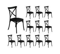 Pack 12 sillas para catering apilables 7house