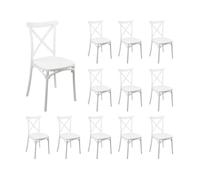 Pack 12 sillas para catering apilables 7house