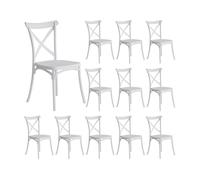 7house Pack 12 Sillas para Catering Apilables Caroline 45x40x87.5cm 7house