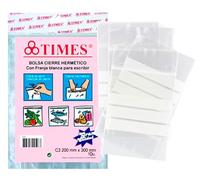 Pack 120 Bolsas 200 mm x 300 mm Herméticas Plástico Cierre Zip Transparentes con Banda Escritura | Aptas para Uso Alimentario y Congelación Muy Resistentes