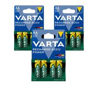 Pack 12x VARTA AA 2600mAh NiMH Recargables 1.2V HR6 Mignon