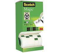Scotch Magic Cinta Adhesiva Invisible - Paquete ahorro de 14 Rollos de 19mm x 33m - Cinta Adhesiva de Uso General para Reparación, Etiquetado y Sellado de Paquetes y Documentos