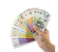 Pack 175 Hojas de Dinero de Juguete para Juego de Tienda - Todos los Modelos - 25x 5/10/20/50/100/200/500