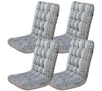 Pack 2/4/6 Cojines para Silla con Respaldo ,Cojín de Silla Oficina ,Cojines para Silla de Terraza Acolchados,para Gaming,Mecedora,Terraza,Ruedas,Exterior Jardin ( Color : T , Size : 33x42x45cm4pcs )