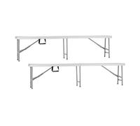 Pack 2 bancos plegables catering 180x30x43cm thinia home