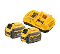 Pack 2 Baterías XR Flexvolt 18V / 54V 6Ah / 2Ah LI-ION + Cargador Rápido DEWALT