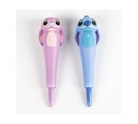 Bolígrafo Pack x2 Stitch - Set de 2 Bolígrafos Decorativos con Diseño de Stitch, Tinta Suave y Cuerpo Ergonómico para Escritura Escolar, Oficina o Regalo Infantil Original y Divertido