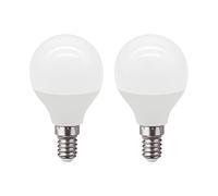 Pack 2 Bombillas LED Esférica E14 6W Equi.40W 470lm 3000K 25000H 7hSevenOn Premium