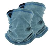 Pack 2 Bufandas Tubulares de Invierno Térmicas, Braga de Cuello para Hombre y Mujer, Bufanda Tubo Elástica, Braga de Cuello a Prueba de Viento para Correr, Senderismo, Ciclismo, Esquí - Verde Azulado