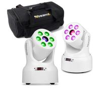 Pack 2 Cabezas Móviles LED BeamZ Nova68g-wh RGBW con Gobo y Maleta AC-135