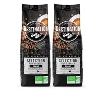 Pack 2 Café Selección 100% Arábica Grano Destination Bio 250 g, Café Ecológico en Grano de Tueste Natural, Aroma Intenso y Sabor Equilibrado, Total 500 g