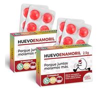 Pack 2 Cajas Caramelos Divertidos para San Valentín | HUEVOENAMORIL | Regalo con 24 Caramelos sin Azúcar | Regalo Original para Parejas y Adultos | Sabor Cereza