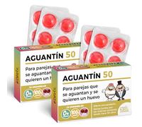 Pack 2 cajas de caramelos AGUANTÍN 50 | 24 caramelos sin azúcar sabor cereza | Regalo gracioso para bodas de oro: 50 años de convivencia, ternura y aguante nivel leyenda