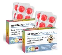 Pack 2 cajas de caramelos HERMANOCOMPLEX | 24 caramelos sin azúcar sabor cereza | Regalo divertido para hermanos con gracia | Ideal para cumpleaños, Navidad o detalles entre hermanos