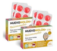 Pack 2 cajas de caramelos HUEVOMOLÓN Baloncesto | 24 caramelos sin azúcar sabor cereza | Regalo divertido para jugadores, entrenadores, amigos o fans del basket con sentido del humor