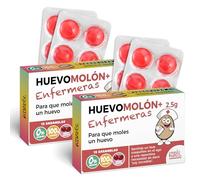 Pack 2 cajas de caramelos HUEVOMOLÓN+ Enfermeras | 24 caramelos sin azúcar sabor cereza | Regalo doble tierno y con humor para enfermeras que salvan vidas con huevos y sonrisas
