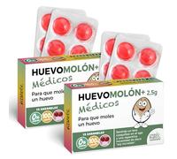 Pack 2 cajas de caramelos HUEVOMOLÓN+ Médicos | 24 caramelos sin azúcar sabor cereza | Regalo doble para médicos que no pierden el humor ni en urgencias