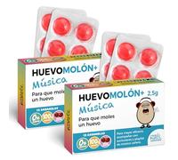 Pack 2 cajas de caramelos HUEVOMOLÓN Música | 24 caramelos sin azúcar sabor cereza | Regalo original para melómanos, artistas, grupos, coros o amantes de la música con sentido del humor