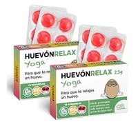 Pack 2 cajas de caramelos HUEVOMOLÓN Yoga | 24 caramelos sin azúcar sabor cereza | Regalo original para amantes del yoga que meditan con humor y respiran alegría por los poros