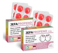 Pack 2 cajas de caramelos JEFAprofeno | 24 caramelos sin azúcar sabor cereza | Regalo original para jefas con actitud que reparten órdenes y humor a partes iguales