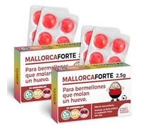 Pack 2 cajas de caramelos MALLORCAFORTE | 24 caramelos sin azúcar sabor cereza | Regalo doble para fans bermellones con corazón | Detalle divertido para animar al Mallorca en cada jornada