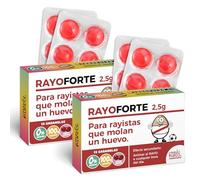 Pack 2 cajas de caramelos RAYOFORTE | 24 caramelos sin azúcar sabor cereza | Regalo doble divertido para vallecafés radicales | Detalle original para fans del Rayo con mucho barrio