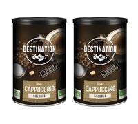 Pack 2 Capuchino Soluble Destination Bio 200 g, capuchino ecológico instantáneo con leche y café soluble, textura cremosa y sabor suave, fácil de preparar, 400 g totales.