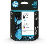 Paquete de 2 cartuchos de tinta originales HP 305, negro y tricolor (6ZD17AE)