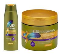Pack 2 - Champú 400 ml. + Mascarilla 400 ml. Liss Frizz Control. Cabello Rebelde con Vitamina E y Queratina. Deliplus - Pack 2