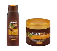 Pack 2 - Champú 400 ml. y Mascarilla Tarro 400 ml. Argan Oil cabello seco y dañado. Paquete 2 x 400 ml. Deliplus