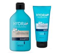 Pack 2 - Champú 400 ml. y Mask Acondicionador 200 ml. Hydra Hyaluronic cabello de normal a seco con Ácido Hialurónico, Niacinamida y Provitamina B5. Paquete 1 x 400 ml y 1 x 200 ml Deliplus