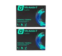 PACK 2 Complemento Alimenticio con Melatonina + Triptófano y Magnesio para Conciliar Sueño y Descanso Profundo - Suplemento Jet Lag - Sin Gluten Lactosa - Pack 30 Cápsulas Apto Veganos | RECUPERAT-ION