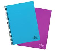 PACK 2 CUADERNOS SURTIDOS QUIJOTE PAPER WORLD - 80 hojas, 60 gr/m2, hoja pauta 3.5 mm, 8 colores, 21.5x 31.5 cm, tapa blanda cartón, espiral metálica, para uso escolar y/u oficina.