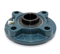 (Pack 2) DOJA Industrial | 2 Unidades de Rodamientos con Soporte UCFC 204 Cojinete de Bolas para Eje de (20mm Cojinetes con Soportes para: fresadora, Impresora 3D, Bricolaje.