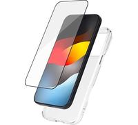 Pack 2 en 1 Carcasa para iPhone 17 Pro Max Flexible Transparente + Protector de pantalla 2,5D + SmartFrame - Certificado GRS Bigben