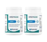 Pack 2 Ergybase Nutergia 60 cápsulas, 120 cápsulas totales, con magnesio, calcio, potasio, zinc y vitaminas B1, B3, B5 y B6, sales minerales en formato ahorro.