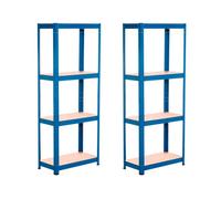 THINIA HOME Pack 2 Estanterías Metálicas con 4 Baldas Ajustables 148x60x30cm 240Kg