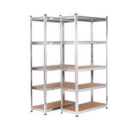 Pack 2 Estanterías Metálicas en Kit Catter House MAX Pro 90x40x180 cm Estanterías de Almacenaje con 5 Baldas Ajustables Soportan hasta 875 kg