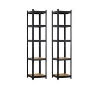 7house Pack 2 Estanterías Modulares con 5 Baldas Ajustables 180x40x40cm 175Kg 7house