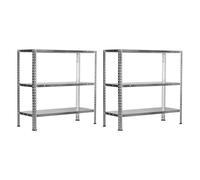 Pack 2 Estanterías Modulares Metálicas SteelSmart con 3 Baldas 120kg 70x30x70cm 7house