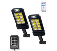 MAGIC SELECT Pack 2 Farolas Solares 160LEDs con Sensor de Movimiento. Lámpara Solar LED para Exteriores. Foco de Luz Impermeable IP65 para Jardín, Patio, Camino, Garaje.