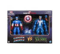 Pack 2 figuras hasbro marvel legends gamerverse captain america vs venom