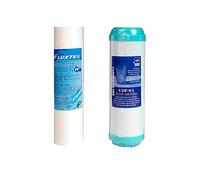 Pack 2 Filtros. Cartucho de Sedimentos de 5 Micras y Cartucho Declorador para filtros de agua. Filter-Fresh. Fácil Instalación. Sustituir 1 vez al año. Bbagua.