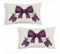 Pack 2 Funda de Almohada 40x60 cmde Lino - Fundas de Cojín Rectangulares con Impresión Doble Cara - Natural (2) - Cojines Decorativos para Sofá, Dormitorio, con Cremallera Invisible - Crema j0-506