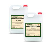 Pack 2 garrafas gel y champú 2 en 1 Té Blanco 5 litros - total 10 litros - fórmula pH neutro para piel y cabello - higiene diaria en hoteles, gimnasios, colegios y alojamientos - Intercabo Cosmetics