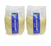 Pack 2 Harina de Garbanzos Sin Gluten Eco Basic Bio 500 g, 1 kg total, harina ecológica versátil para rebozados, masas, tortitas, crepes y para espesar salsas