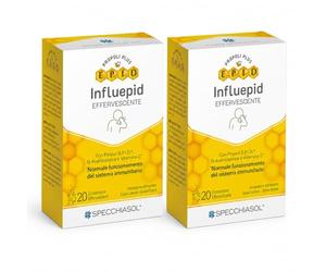 Pack 2 Influepid Plus Efervescente Specchiasol, 20 Comprimidos por Envase, Complemento Alimenticio en Comprimidos Efervescentes, Total 40 Comprimidos