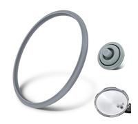 Pack 2 Juntas Goma Olla WMF Perfect 22 cm, Anillo Sellado + Válvula Señal Cocción, Compatible 2,5L-8,5L, Recambio Duradero Olla Express, Accesorio Cocina Presión