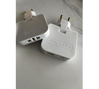 Pack 2 Ladrón Enchufe Plano múltiple de Pared con Cabezal Giratorio 180º. Pack Compuesto por 1 Unidad con USBC y 1 Unidad con 3 Tomas Standar. Regleta Enchufe Adaptador Europeo y Americano.